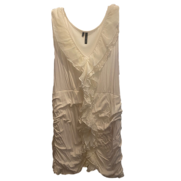 Maurices Tops - Maurices Lace Accent White Stretchy Tank Top